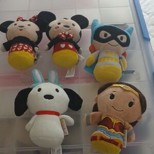 Disney and DC Superhero Plush Toy Set - Black, Red, Yellow, Blue